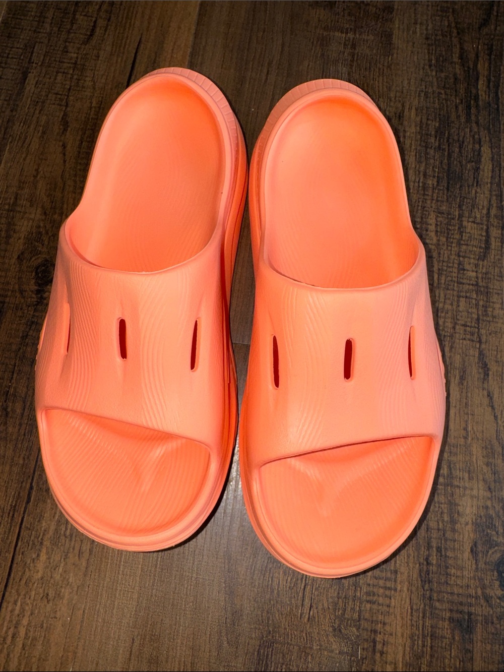 Hoka Coral/Orange Recovery Slide Sandals - Picture 11 of 11